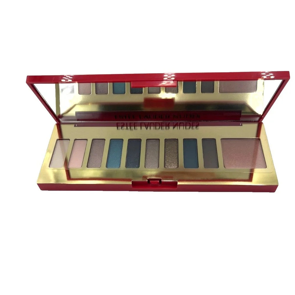 Estee Lauder Pure Color Envy Eye Shadow Palette Nudes & Pink Floral Cosmetic Bag